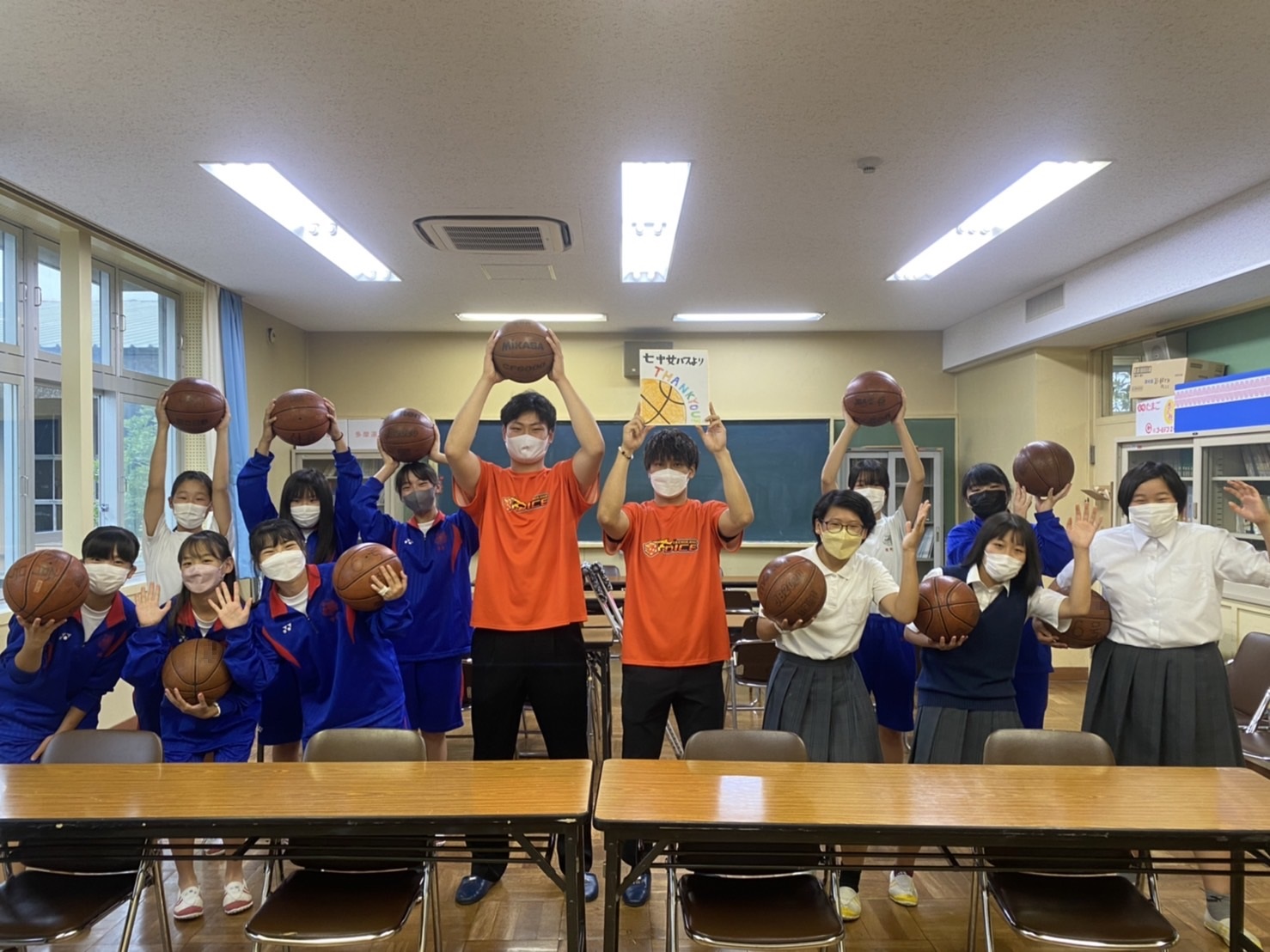 立川市立立川第七中学校へのバスケットボール寄贈に関するご報告